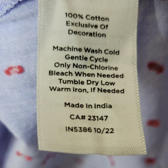 Talbots Floral Embroidered Chambray Blouse Size L - Picture 8 of 8